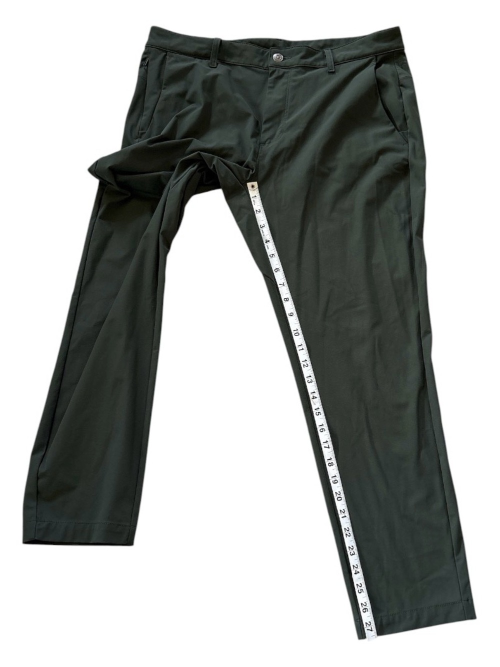 Fabletics Men's Olive Green‎ Performance Pants Waist 35” - Picture 7 of 7